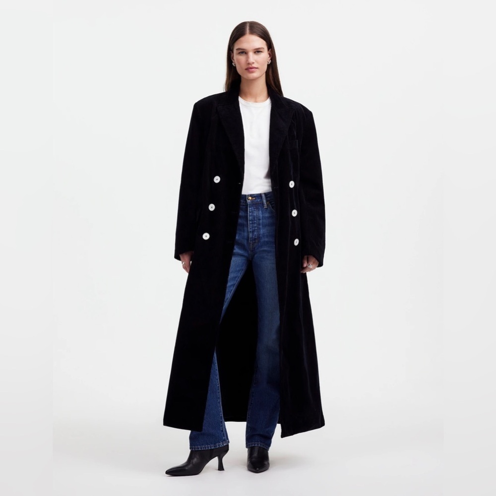 Madewell Alexa Chung for Madewell Oversized Long Coat in Corduroy NT086